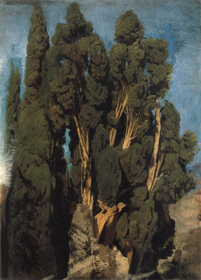 Cypresses in the Park at the Villa d-Este